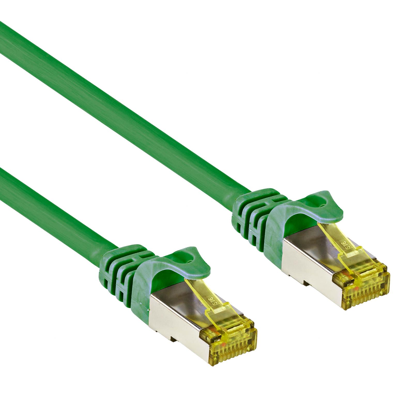 Lot Compatibel met straf Netwerkkabel Cat 7 S/FTP - Netwerkkabel - groen, Type: Cat 7 S/FTP (PiMF) -  LSZH, Aansluiting 1: RJ45 male, Aansluiting 2: RJ45 male, Aders: Cu - AWG  26/7, Lengte: 5 meter.