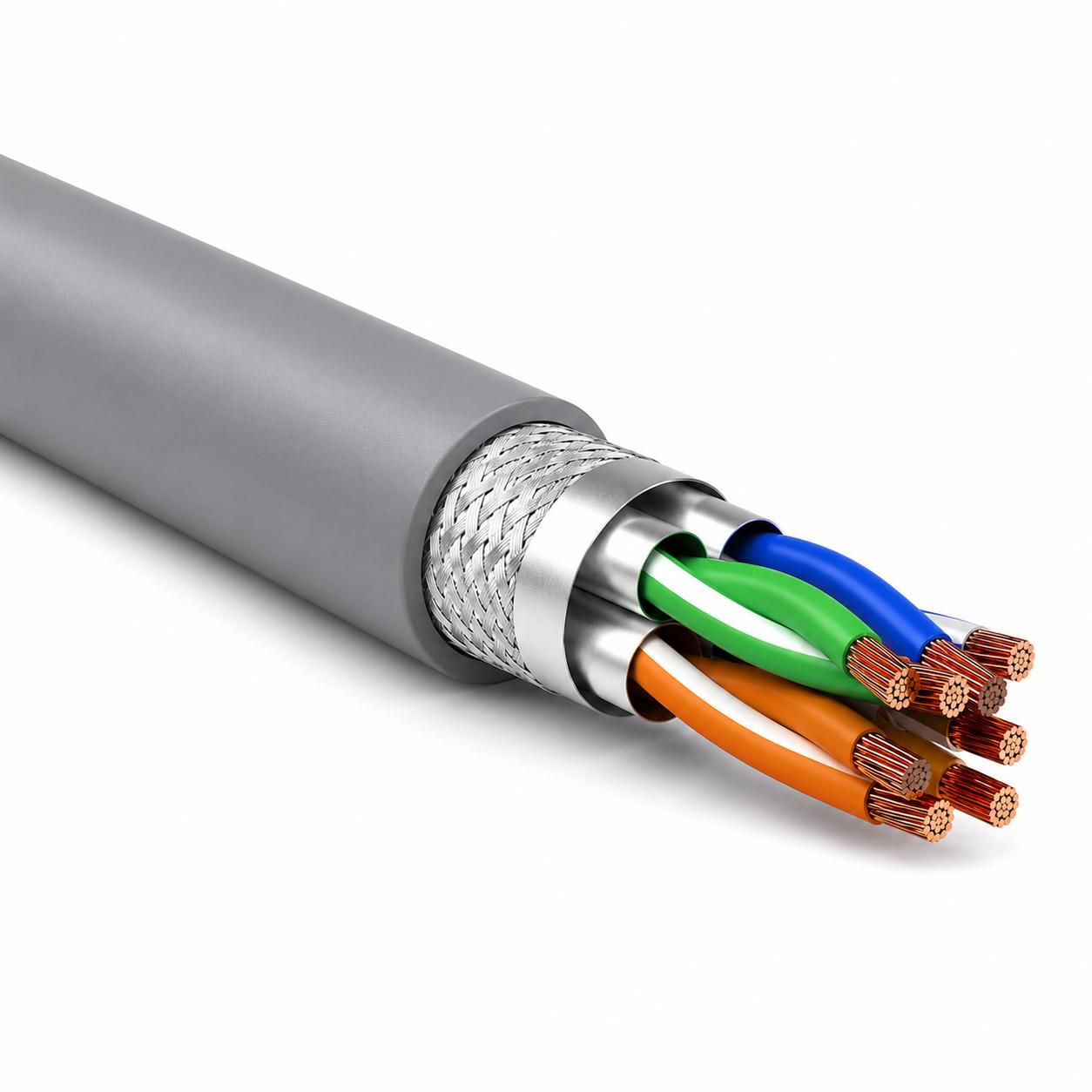 S/FTP Cat 7 - 15 meter - Grijs - Allteq