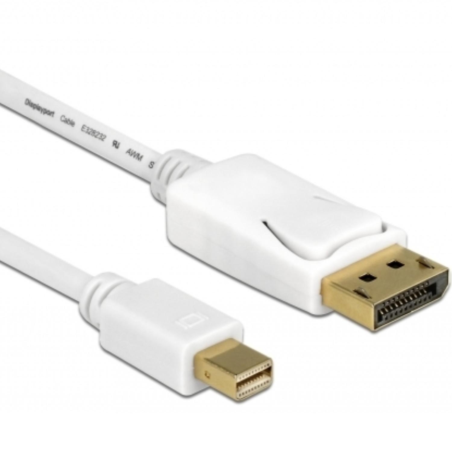Mini DisplayPort naar DisplayPort Kabel Mini DisplayPort naar DisplayPort Kabel Wit, Type 1
