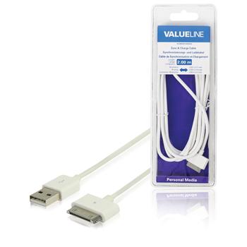 Sync & charge-kabel voor iPad / iPhone / iPod Apple 30-pins USB 2.0