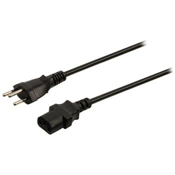 Stroomkabel Zwitserse plug mannelijk IEC-320-C13 10,0 m zwart Valu