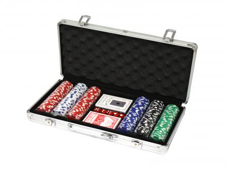 vermogen bende binnen Poker set - 300 chips - Poker set, Aluminium opbergkoffer, 5 Casino  dobbelstenen, 2 Kaarten sets, 300 Poker chips.