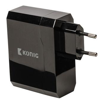 Universele USB-adapter met dubbele poort, 2.4 A en 2.4 A KÃÂ¶nig