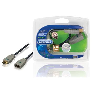 Bandridge High Speed Hdmi Verlengkabel Met Ethernet Connector Ingang bandridge kopen in de aanbieding