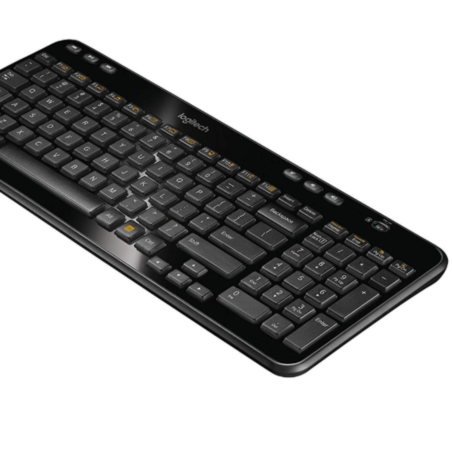 Draadloos toetsenbord - Logitech - Merk: Logitech K360, QWERTY - Aansluiting: Draadloos USB, Extra: Compact, Voeding: AA batterijen (incl)