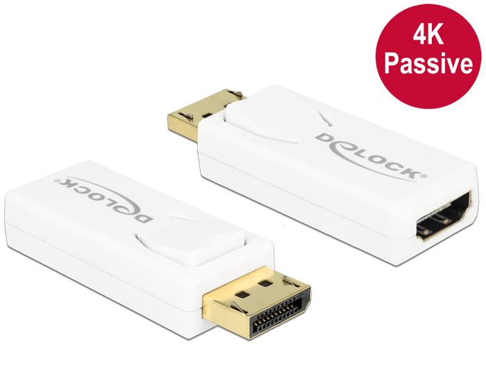 Delock Adapter Displayport 12 Stecker Hdmi Buchse 4K Passiv Weia delock kopen in de aanbieding