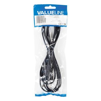 Stroomkabel Euro Plug Mannelijk Iec 320 C1 200 M Zwart Valueline valueline kopen in de aanbieding