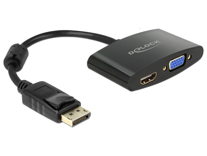 Adapterkabel Displayport 11 Stecker Vga Hdmi Schwarz Delock Del delock kopen in de aanbieding Adapterkabel Displayport 11 Stecker Vga Hdmi Schwarz Delock Del delock kopen in de aanbieding