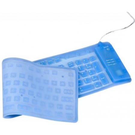 Flexibel USB Toetsenbord Fullsize Blauw