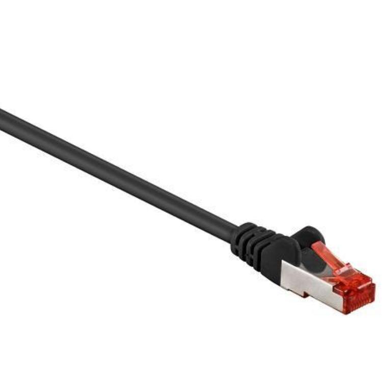 S/FTP kabel - 0.15 meter - Zwart - Goobay