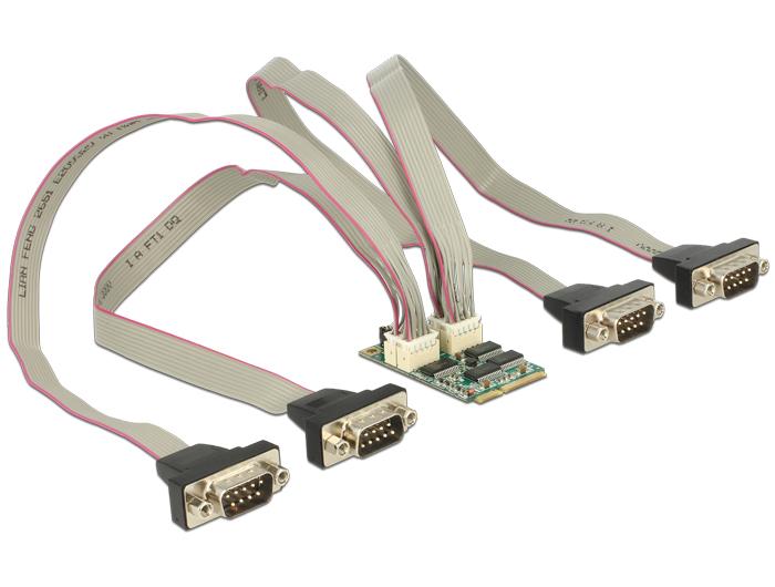Minipcie Io Pcie Full Size Rs 232 4X Db9 Stecker 921 Kbs Delock De delock kopen in de aanbieding Minipcie Io Pcie Full Size Rs 232 4X Db9 Stecker 921 Kbs Delock De delock kopen in de aanbieding