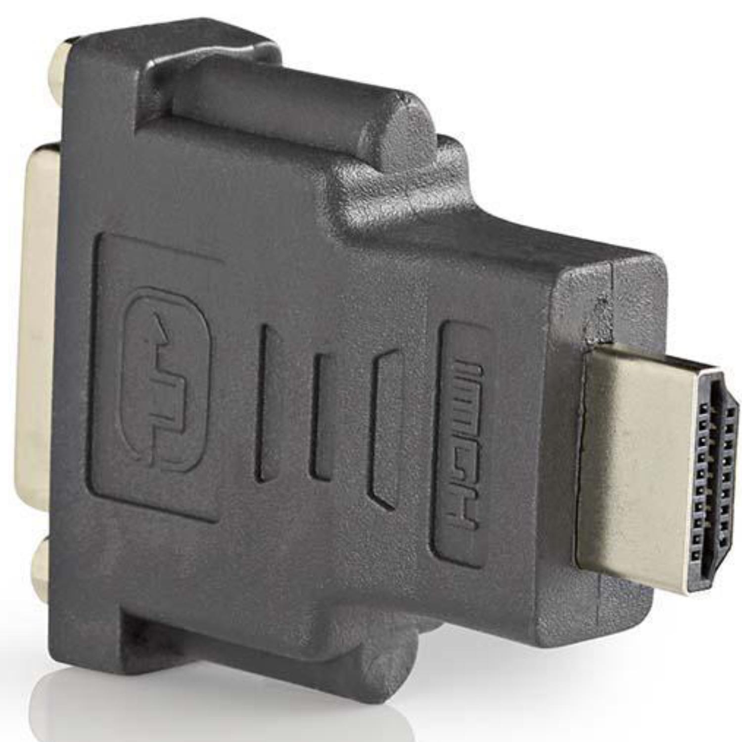 HDMI - DVI adapter HDMI connector - DVI-D female 1 stuk grijs