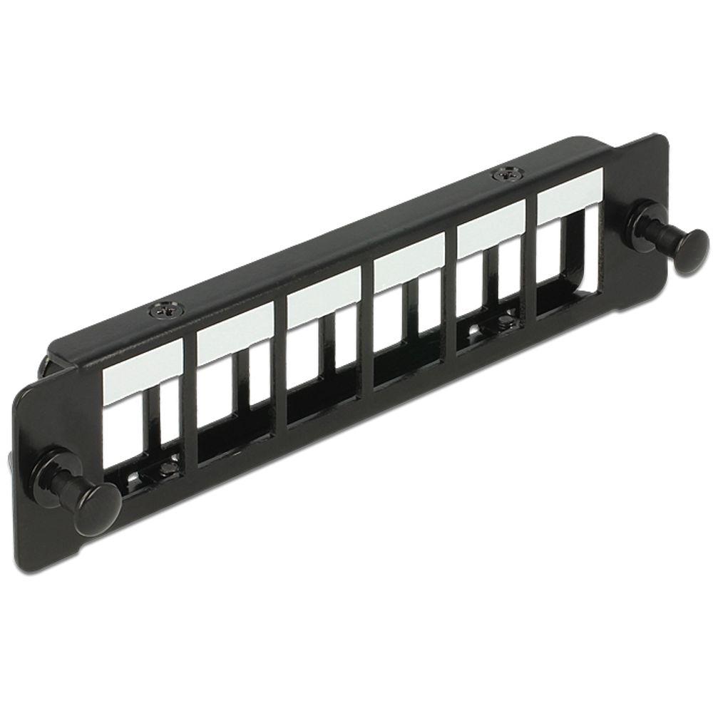 Keystone montagepaneel 6-poorts – Metaal – Zwart – Delock