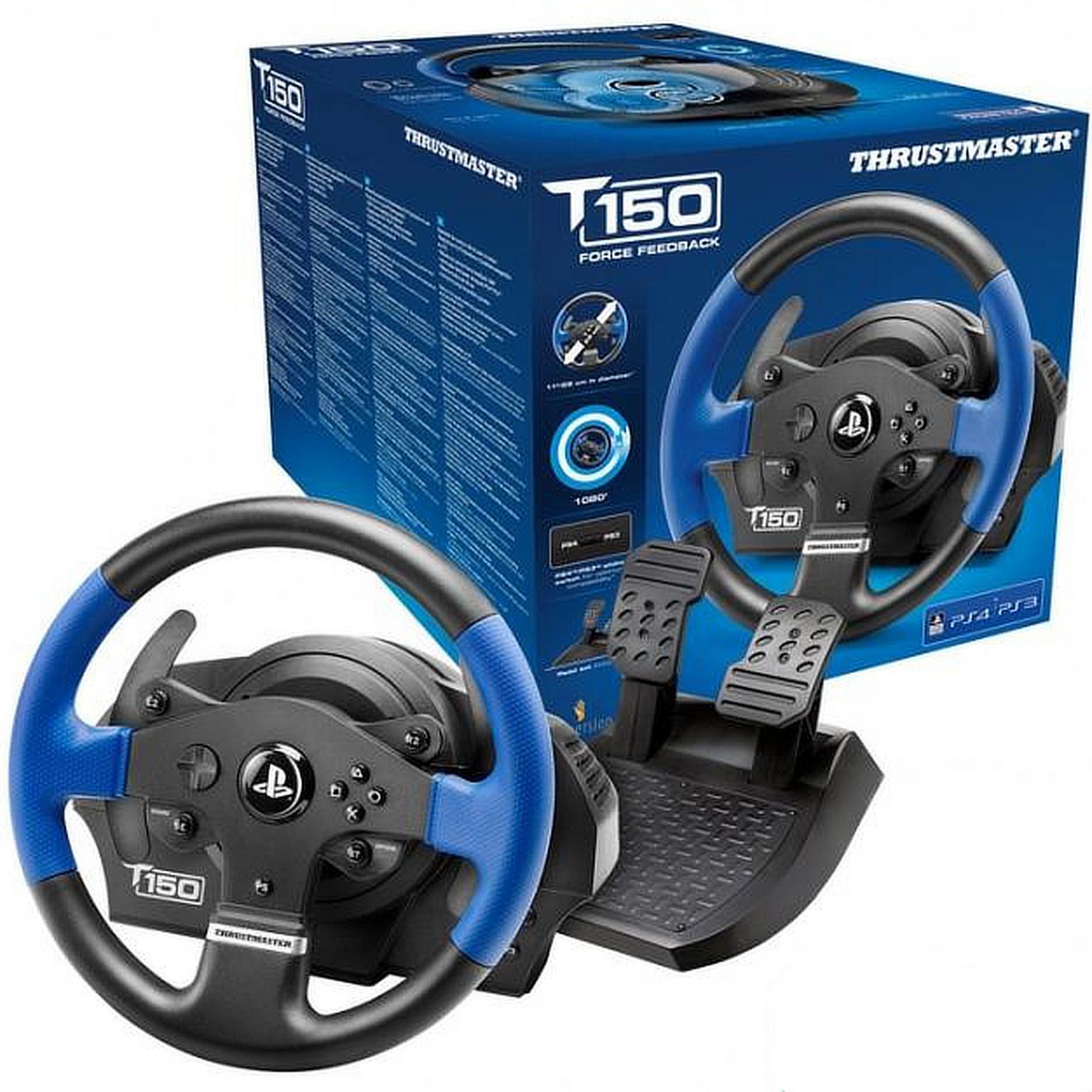 Bezem Bekijk het internet Auckland Racestuur - Type: T150 RS Geschikt voor: Playstation 3, 4, PC Kleur: Zwart,  blauw Merk: Thrustmaster