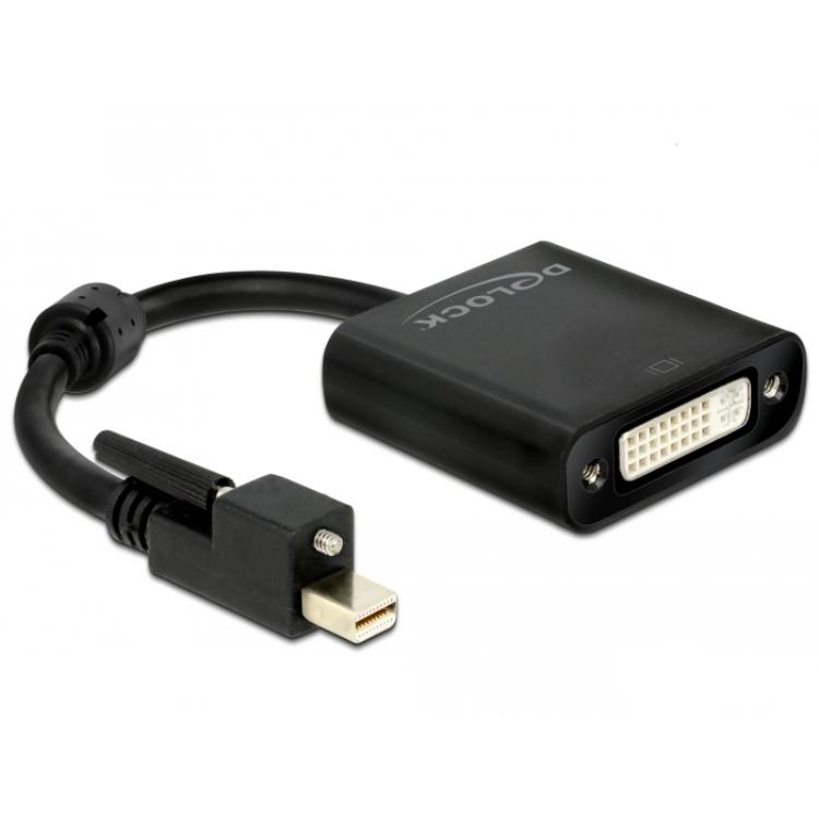 Delock Adapter mini DisplayPort 1.2 Stekker met schroef > DVI connector 4K Ak - Delock