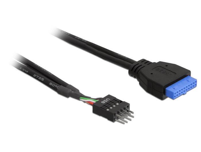 Delock Kabel USB 3.0 Pin Header Vrouwelijk > USB 2.0 Pin Header Mannelijke 45 cm - Delock