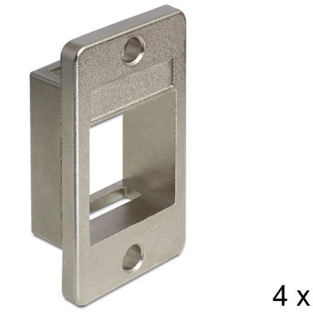 Delock Keystone Halterung Fur Gerateeinbau 4 Stuck delock kopen in de aanbieding