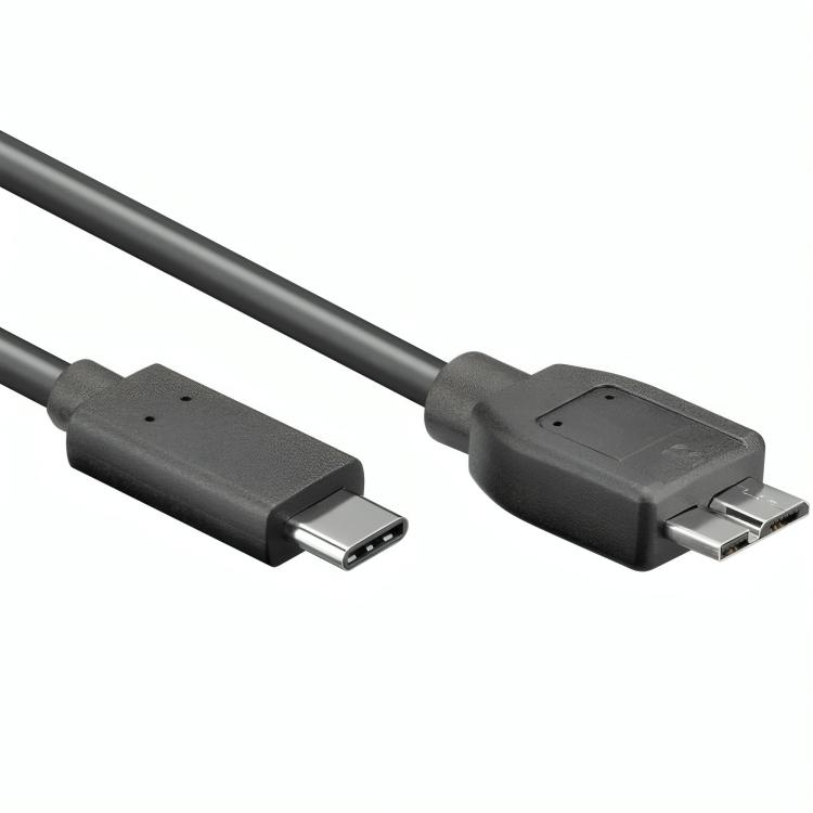 woordenboek Array bijnaam USB C naar USB B micro kabel - Versie: 3.2 Gen 1x1 Aansluiting 1: USB C  male Aansluiting 2: Micro USB B male Lengte: 0.6 meter