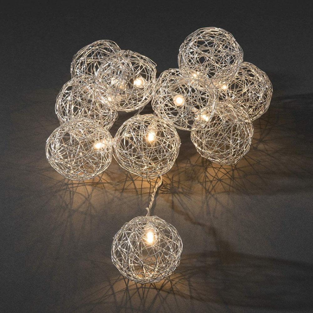 Lichtslinger - led kerstverlichting - 16 lampjes - 2.25 meter - warm wit - 3x AA