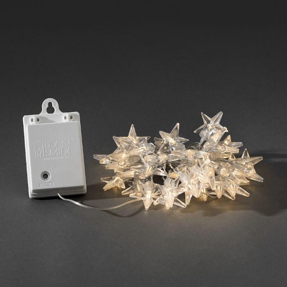 Lichtslinger - led kerstverlichting buiten en binnen - 40 lampjes - 3.9 meter - warm wit - 4x AA