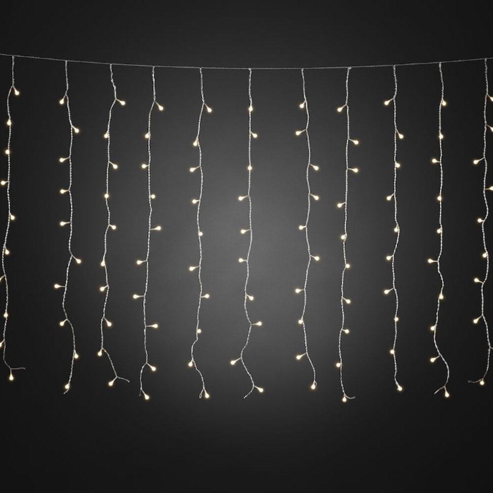Lichtgordijn - led kerstverlichting buiten en binnen - 400 lampjes - 5 x 1 meter - warm wit