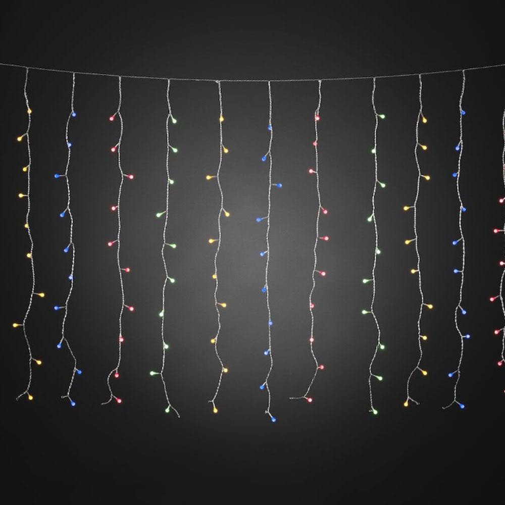 Lichtgordijn - led kerstverlichting buiten en binnen - 200 lampjes - 2.47 meter - multicolor