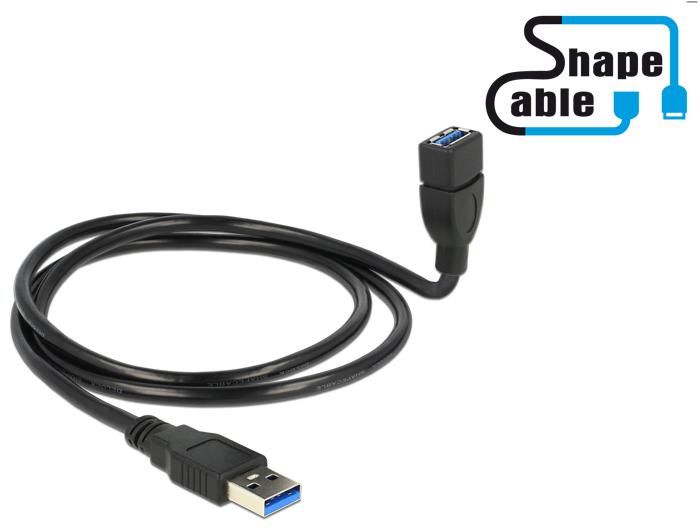 Delock Kabel Usb 30 A Stecker 30 A Buchse Shapecable 1 M Del delock kopen in de aanbieding