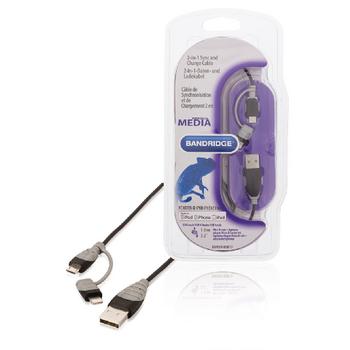 Bandridge 2 In 1 Sync And Charge Kabel Usb 20 A Male Micro B Met Geinte bandridge kopen in de aanbieding