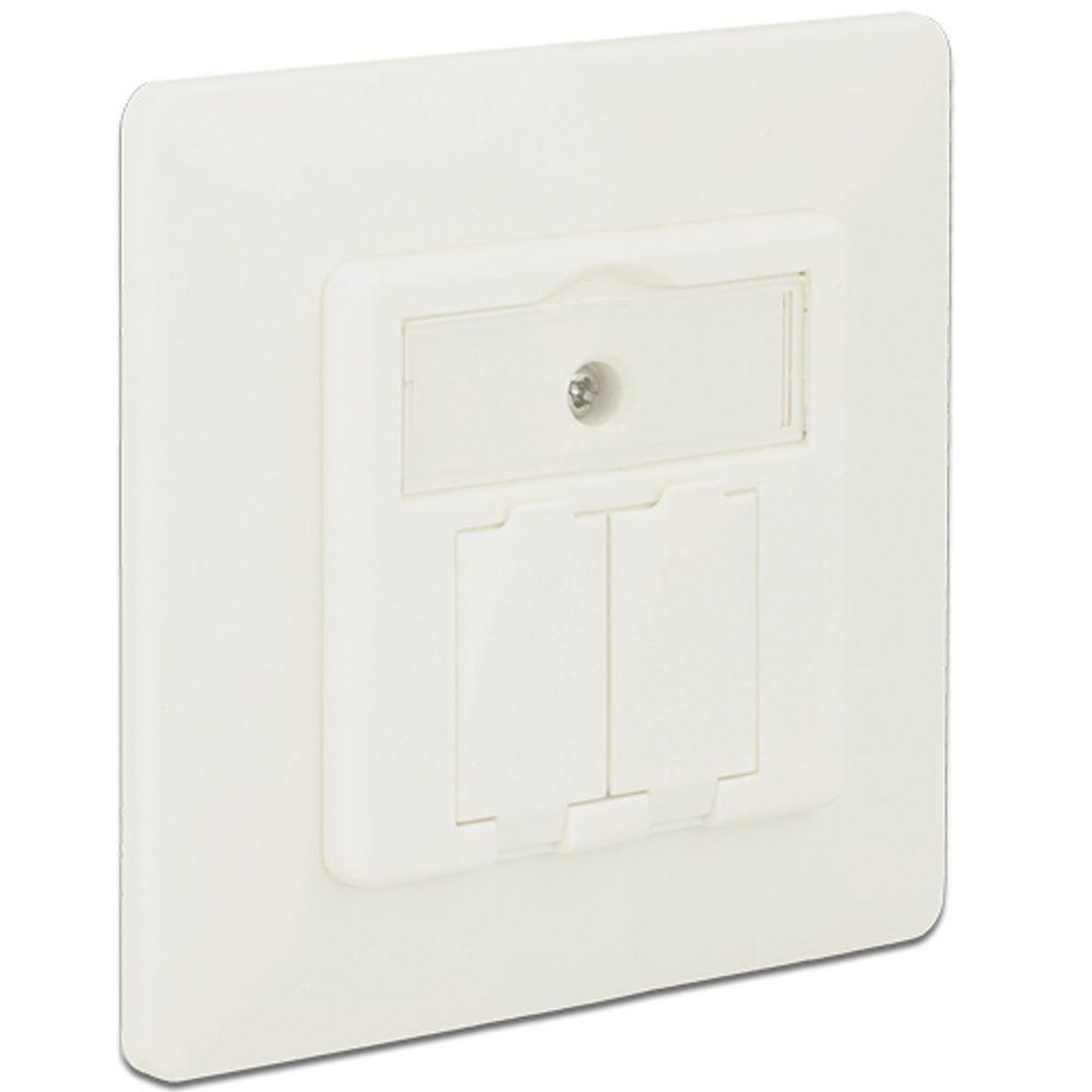 Delock Keystone Anschlussdose 2 Port Kompakt delock kopen in de aanbieding Delock Keystone Anschlussdose 2 Port Kompakt delock kopen in de aanbieding