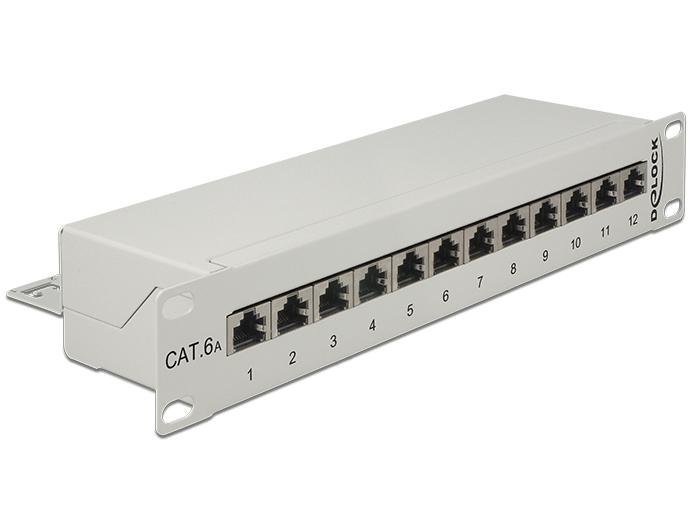 Delock 10 Patchpanel 12 Port Cat6A Grau delock kopen in de aanbieding Delock 10 Patchpanel 12 Port Cat6A Grau delock kopen in de aanbieding