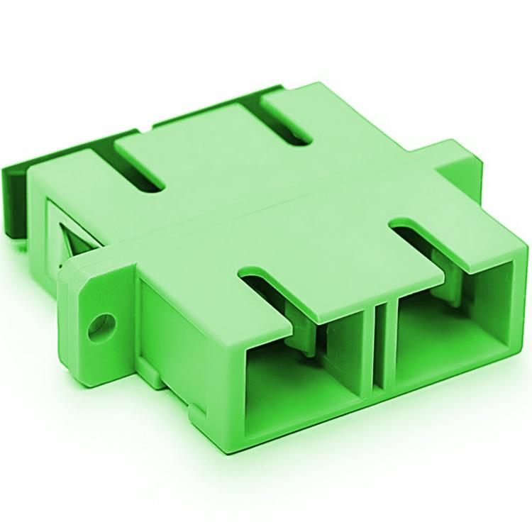 SC APC Duplex adapter green, plastic,ceramic - Techtube Pro
