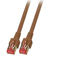 RJ45 Patchcable S/FTP,Cat.6 3.0m brown, halogenfree