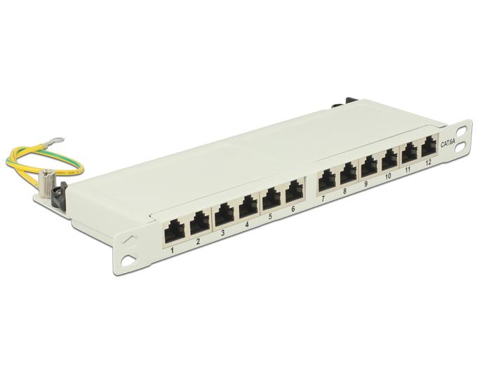 Delock 10 Patchpanel 12 Port Cat6A 05 He Grau delock kopen in de aanbieding Delock 10 Patchpanel 12 Port Cat6A 05 He Grau delock kopen in de aanbieding