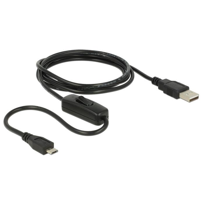 USB Micro laadkabel - Met schakelaar