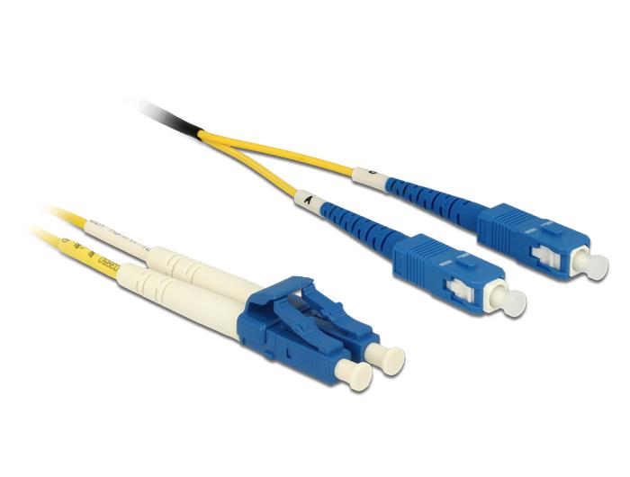 Delock Kabel Glasvezel LC > SC Singlemode OS2 1 m - Delock