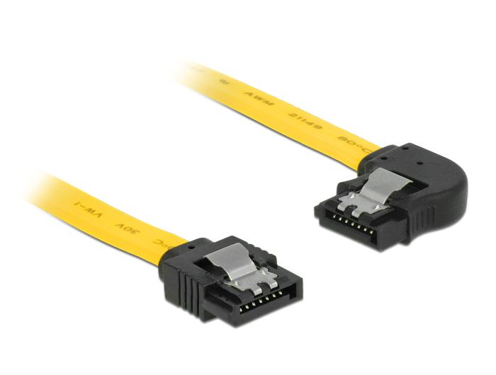 Delock Kabel SATA 6 Gb/s Stekker recht > SATA Stekker links gehoekte 20 cm - Delock
