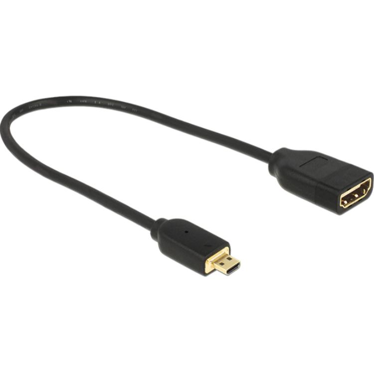 Delock High Speed HDMI Kabel mit Ethernet HDMI Micro-D Stecker > HDMI