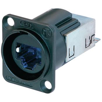 Panel mount jack RJ 45 Nickel Neutrik
