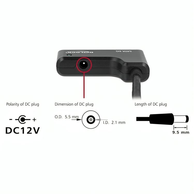 USB C naar SATA adapter - Delock