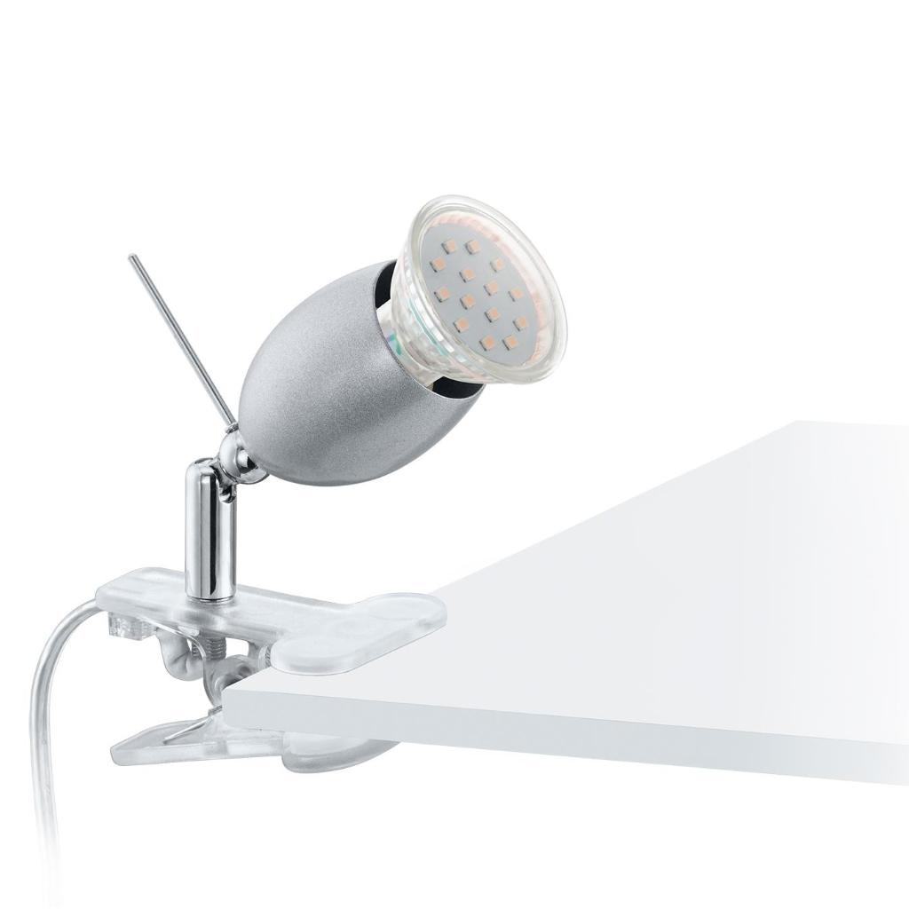 Led bureaulamp Klem GU10 Eglo Zilver