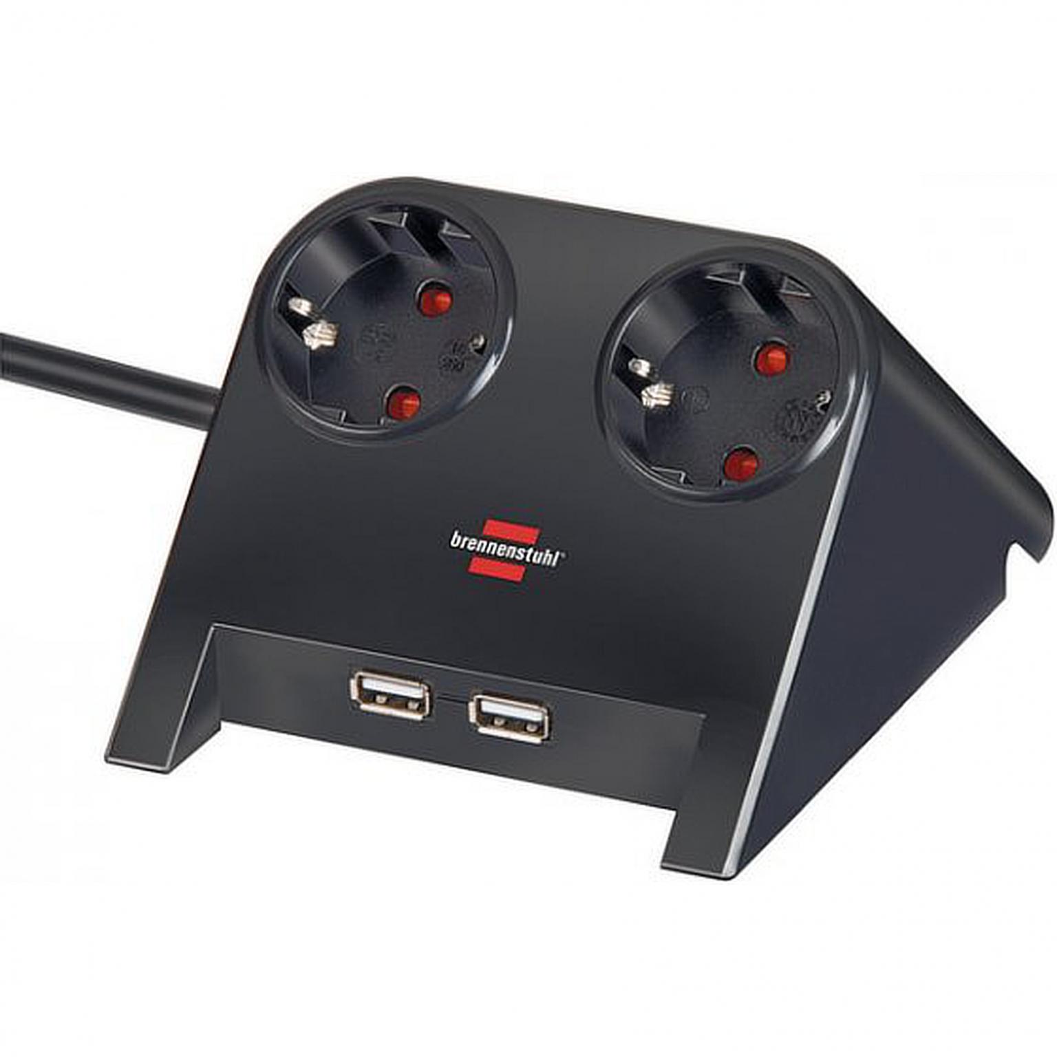 Stekkerdoos - 2-voudig - USB