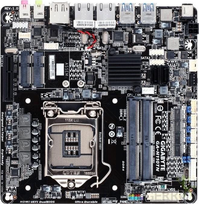 Mainboard Gigabyte Ga H110Tn Industrial Thin Mini Itx gigabyte kopen in de aanbieding