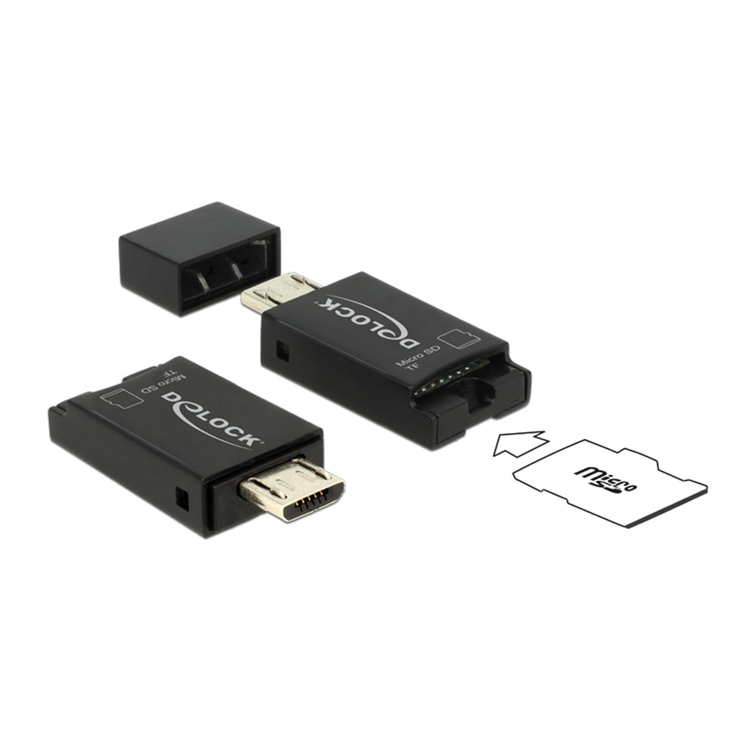Delock Micro Usb Otg Card Reader 20 B Stecker delock kopen in de aanbieding