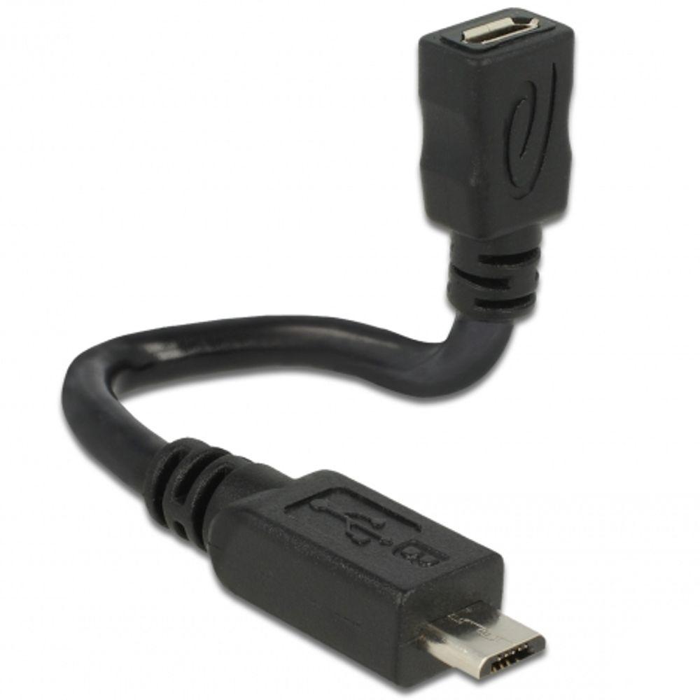 Delock Kabel USB 2.0 Micro-B Stecker > USB 2.0 Micro-B Buchse OTG Sha