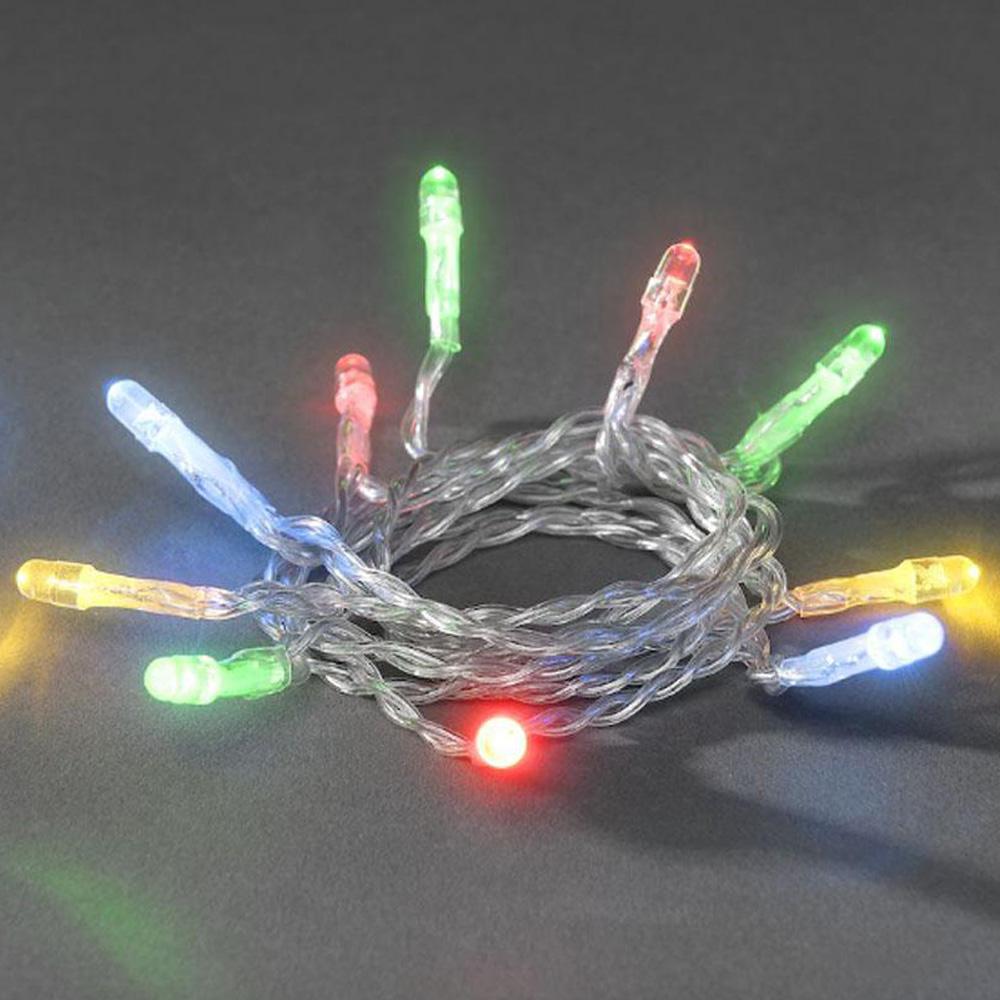 Lichtsnoer - led batterij kerstverlichting binnen - gekleurd