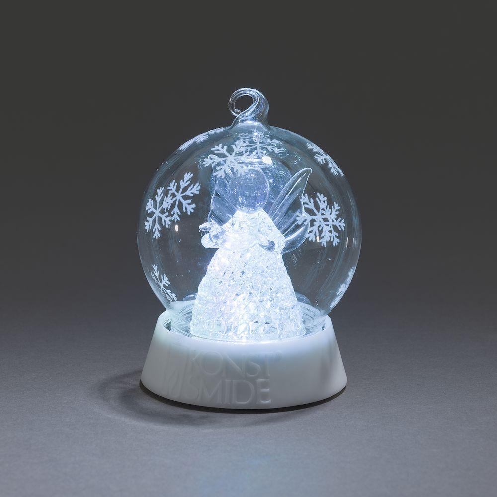 Decoratieve glasbol, Engel, 6-uurs timer, RGB-kleurwissel Konstsmide