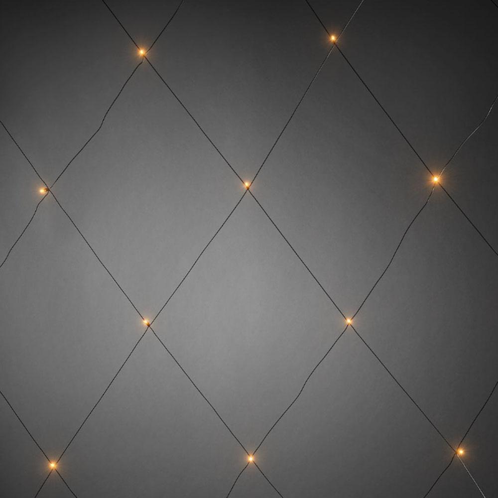 Netverlichting - led kerstverlichting buiten en binnen - 32 lampjes - 1 x 1 meter - extra warm wit