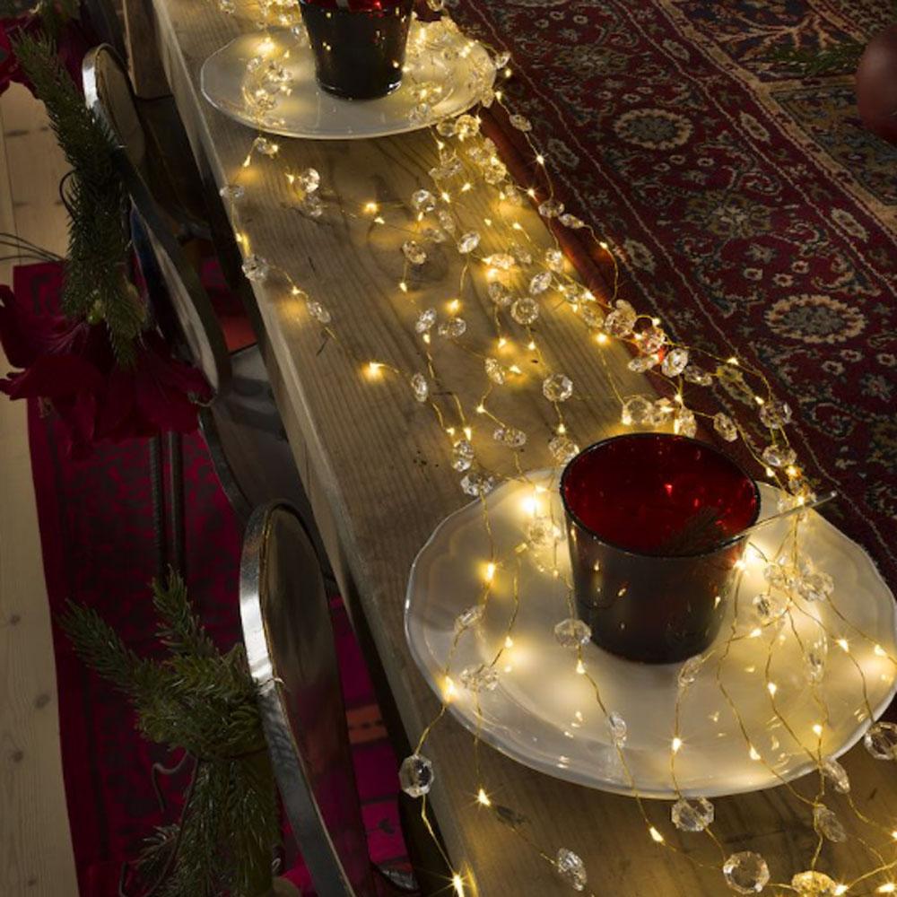 Draadverlichting - led kerstverlichting binnen - 200 lampjes - 2 meter - warm wit