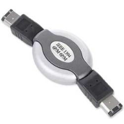 Oprolbare Premium Firewire IEEE 1394 kabel 6P/6P met vergulde connect