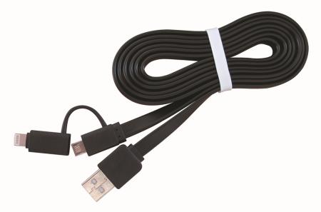 2 In1 Usb Oplaadkabel Zwart 1 M Quality4All quality4all kopen in de aanbieding